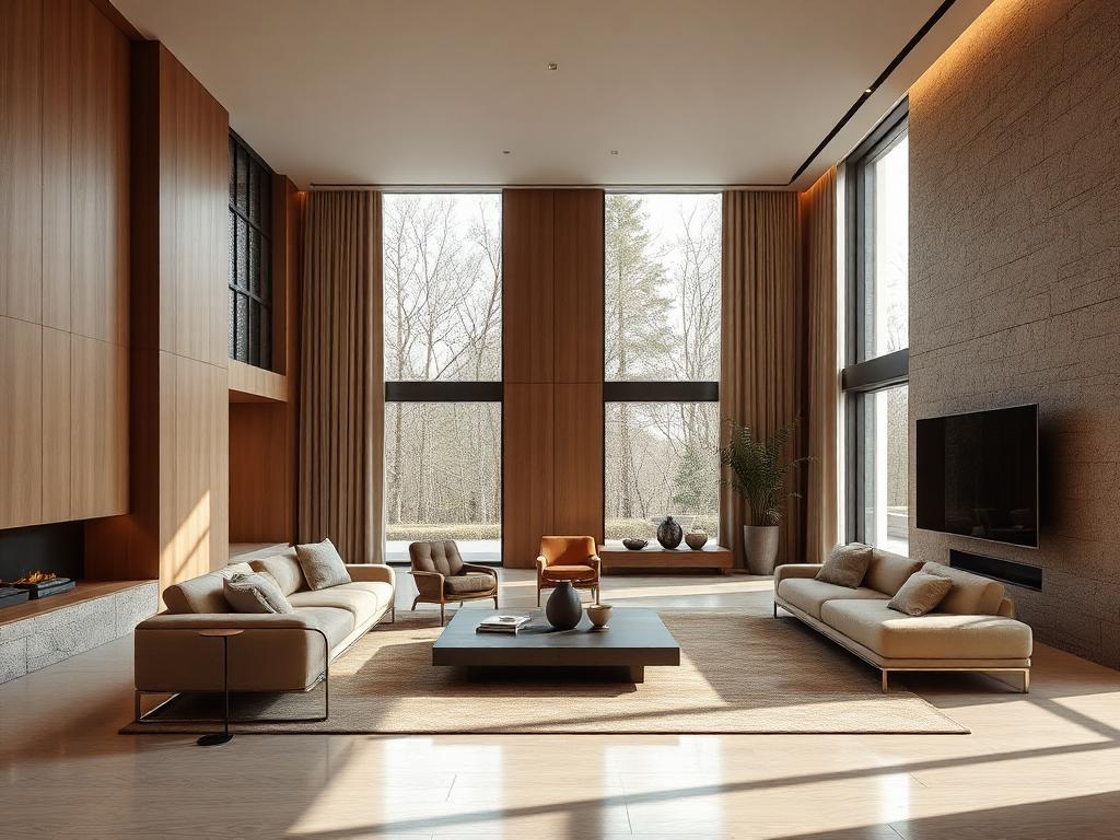 Warm Minimal Living Room