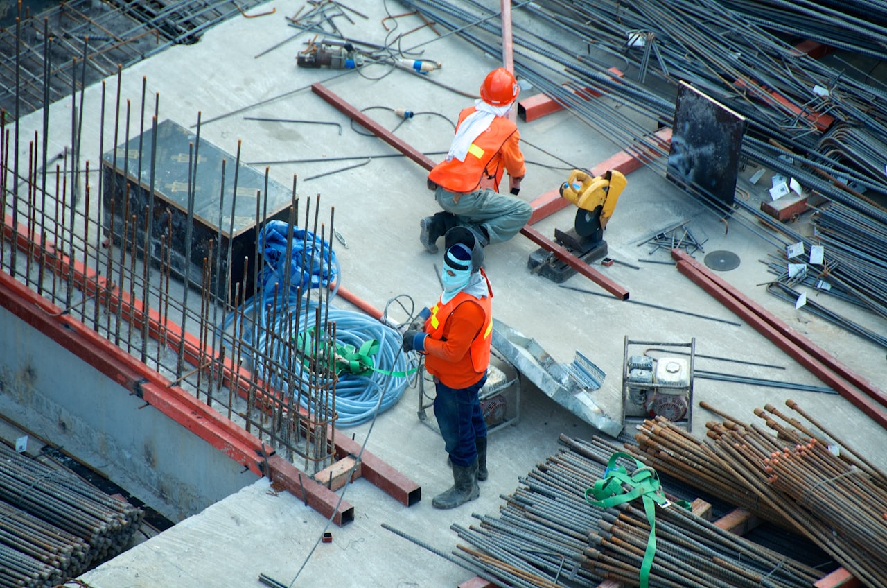 Site engineer on a project